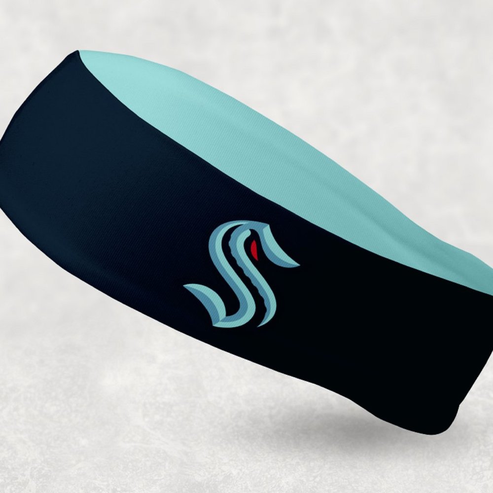 2 Pack - NEW - Reversible Seattle Kraken Headband
